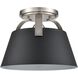Jepson 1 Light 9.5 inch Matte Black Semi Flush Mount Ceiling Light