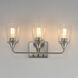 Hudson 3 Light 20.5 inch Satin Nickel Bath Vanity Wall Light in Clear