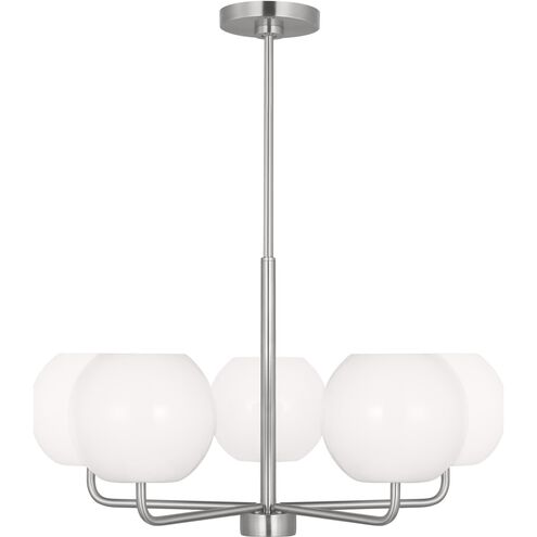 Rory 5 Light 26.88 inch Brushed Steel Chandelier Ceiling Light