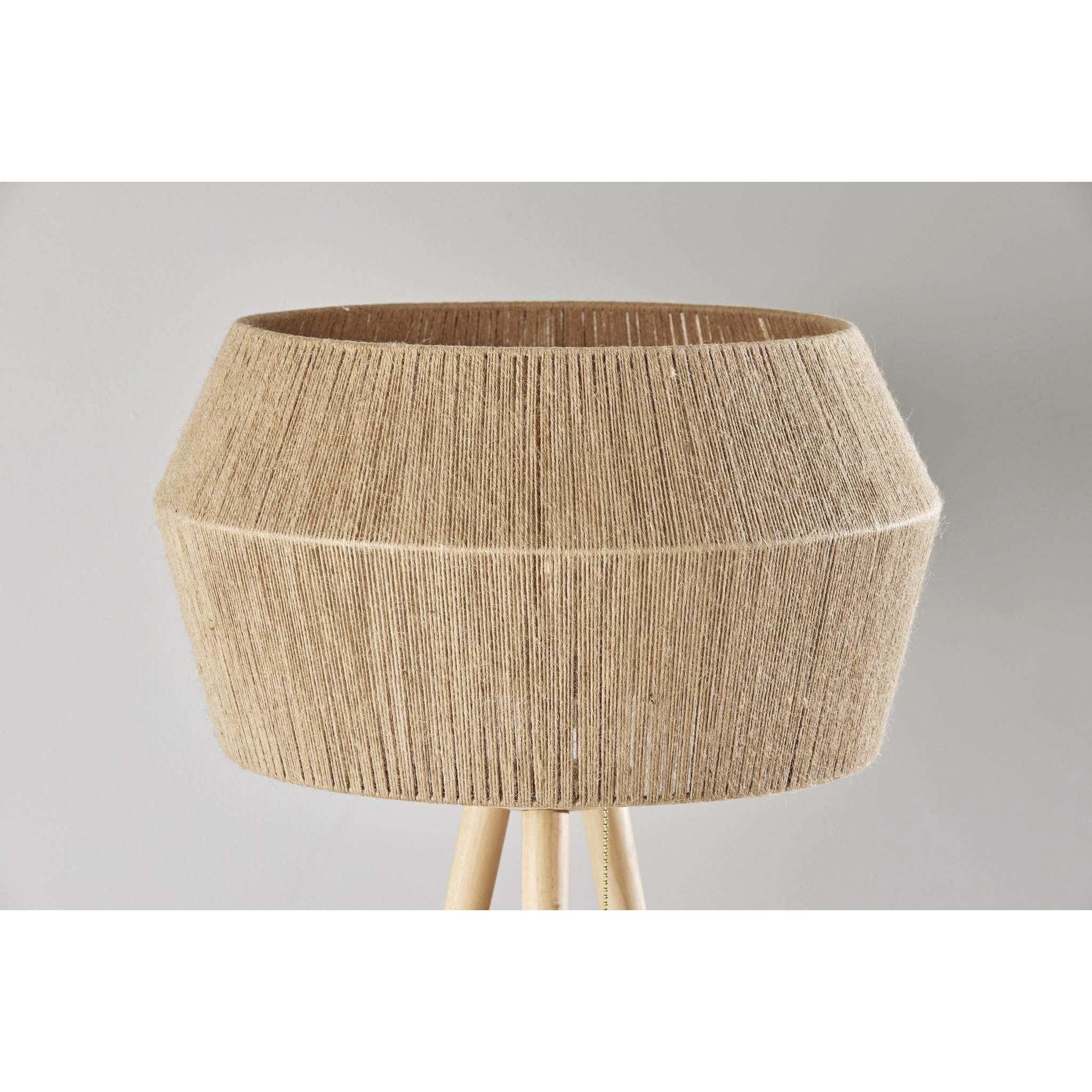 Montana 61 inch 150.00 watt Natural Wood Floor Lamp Portable Light