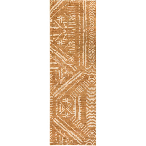 Mandela 96 X 30 inch Brown and Neutral Runner, Jute