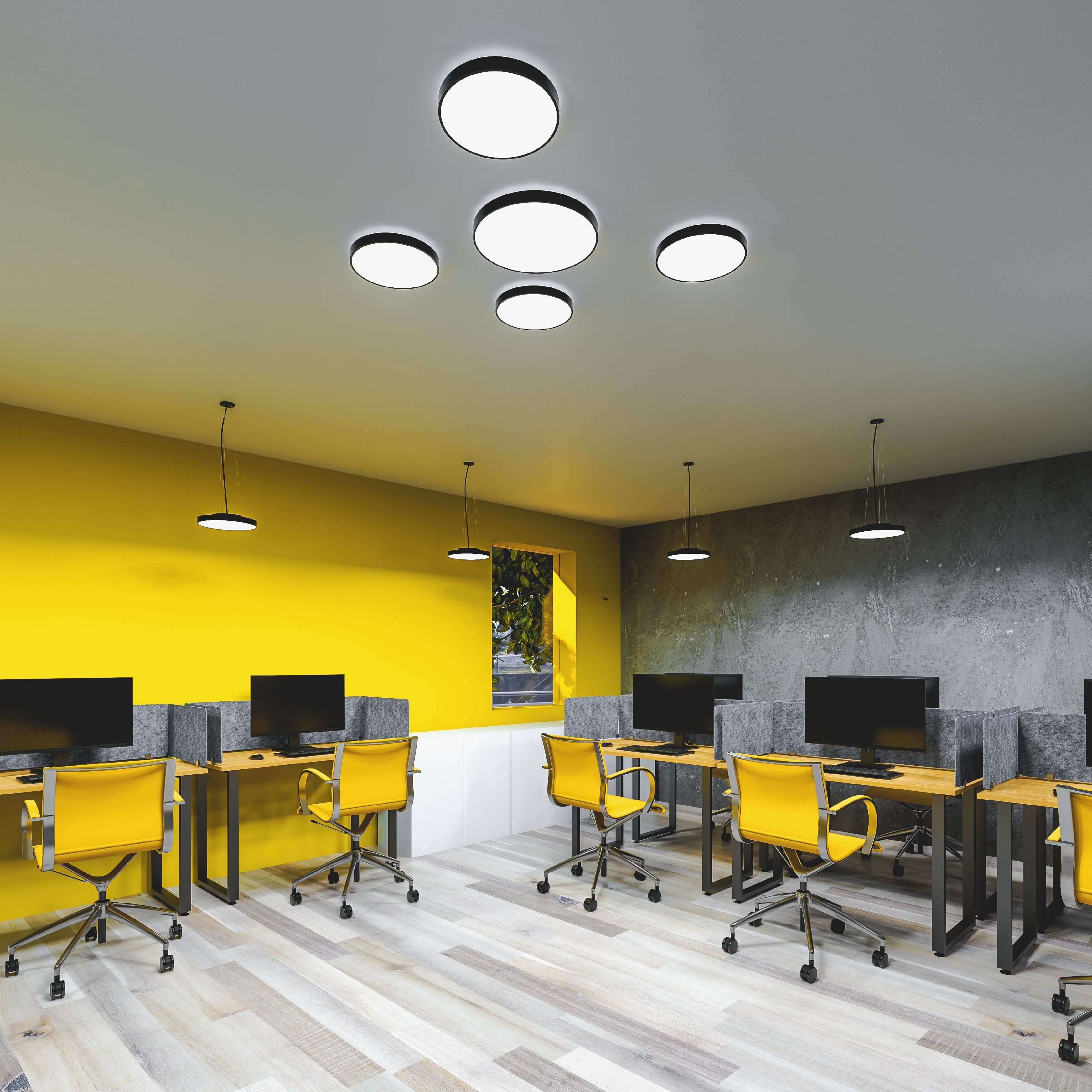 Rhythm LED 18 inch Black Pendant Ceiling Light