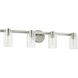 Bedminster 4 Light 30.5 inch Brushed Nickel Vanity Light Wall Light
