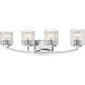 Zaid 4 Light 32 inch Chrome Vanity Wall Light