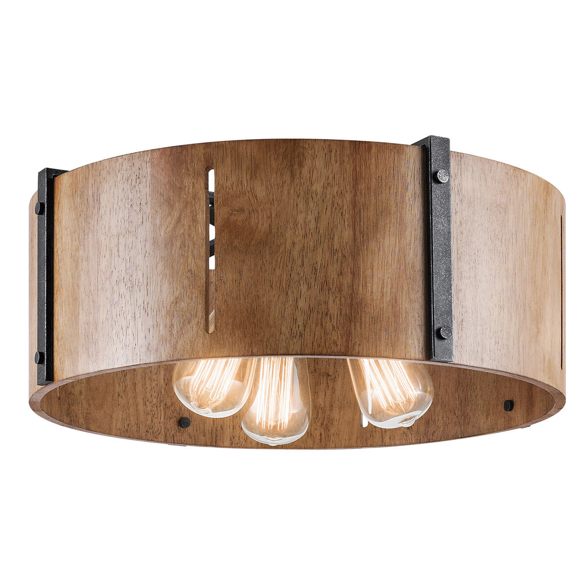 Elbur 3 Light 18 inch Distressed Black Pendant/Semi Flush Ceiling Light
