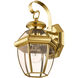 Monterey 1 Light 12.5 inch Polished Brass Outdoor Wall Lantern