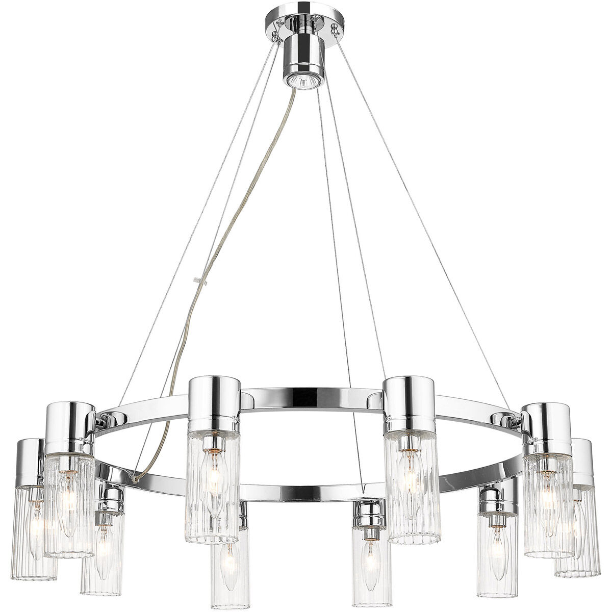 Midtown 10 Light 30 inch Polished Chrome Chandelier Ceiling Light