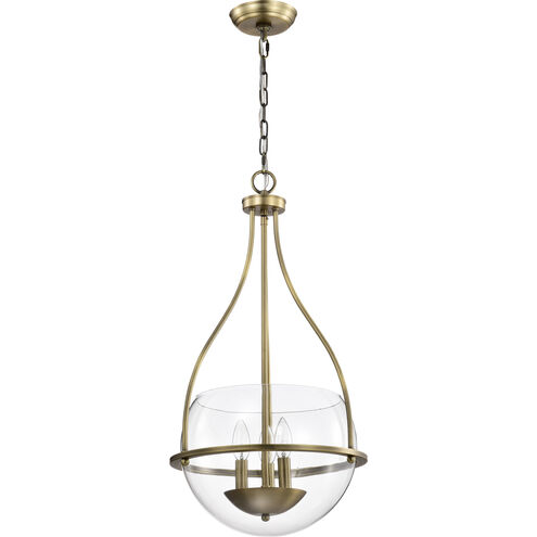 Amado 3 Light 14 inch Vintage Brass Pendant Ceiling Light