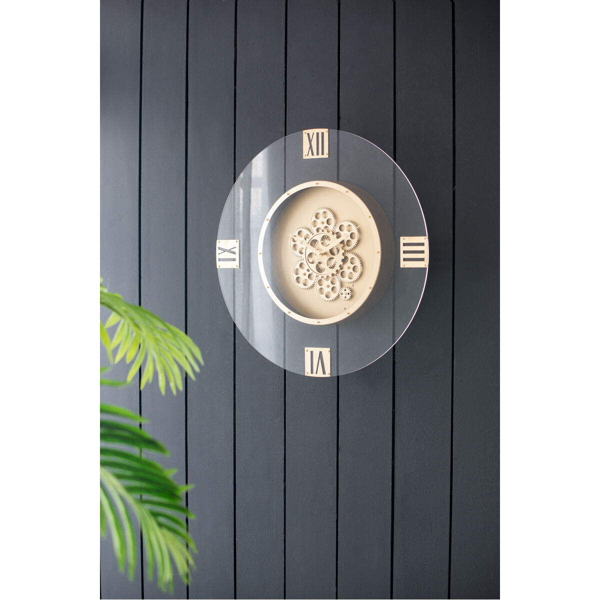 Roman Gear 23.6 X 23.6 inch Wall Clock