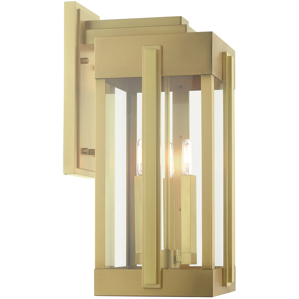 Lexington 3 Light 23 inch Natural Brass Outdoor Wall Lantern
