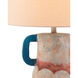 Arcadia 27.75 inch 150 watt Sand/Teal/Red Table Lamp Portable Light