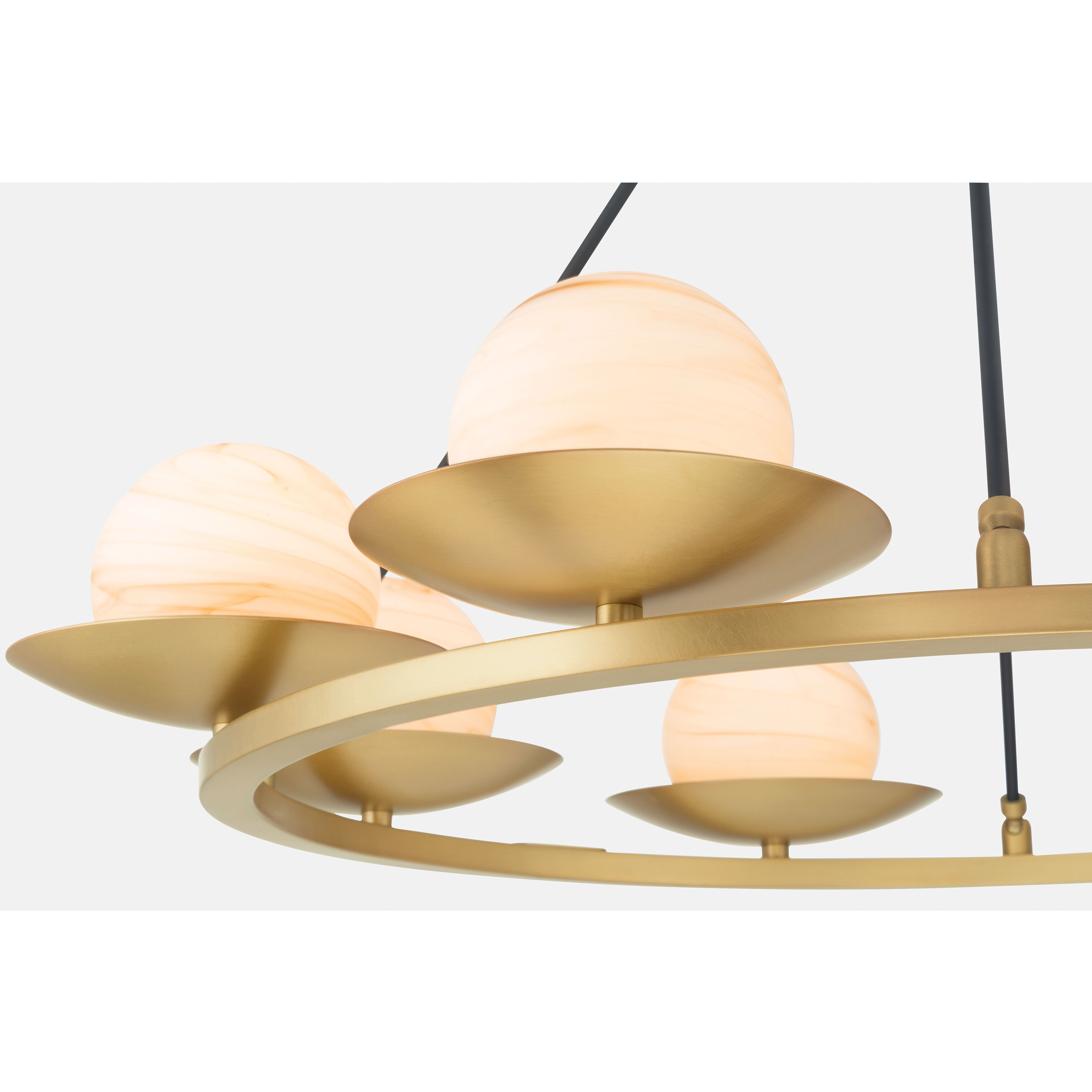 Olenne 8 Light 42 inch Legacy Brass and Dark Matte Black Pendant Ceiling Light