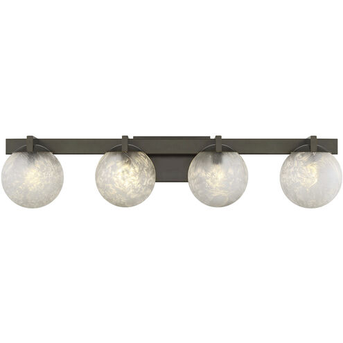 Darien 4 Light 33 inch Mediterranean Bronze Bathroom Vanity Light Wall Light
