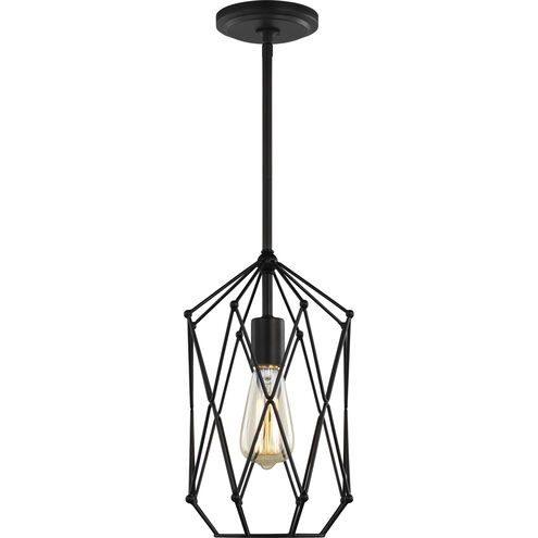 Zarra 1 Light 8 inch Midnight Black Pendant Ceiling Light