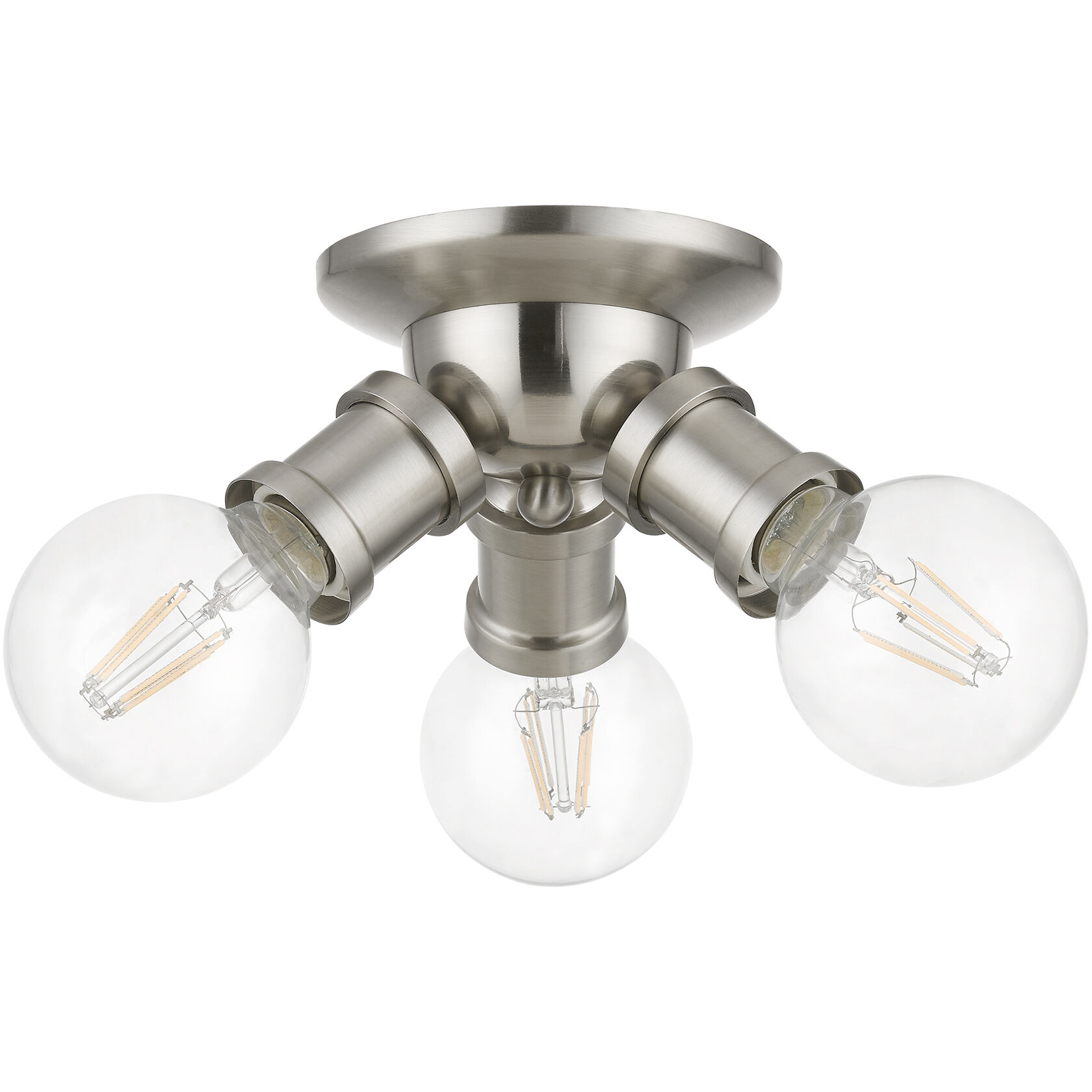 Lansdale 3 Light 7 inch Brushed Nickel Flush Mount Ceiling Light
