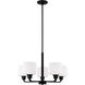 Canfield 5 Light 23.88 inch Midnight Black Chandelier Ceiling Light