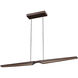 Dakota Linear Pendant Ceiling Light in Walnut