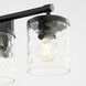 Starky 4 Light 28 inch Matte Black Vanity Light Wall Light