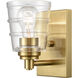 Pulsate 1 Light 6.5 inch Satin Brass Vanity Light Wall Light