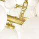 Arya LED 39 inch Satin Gold Chandelier Ceiling Light