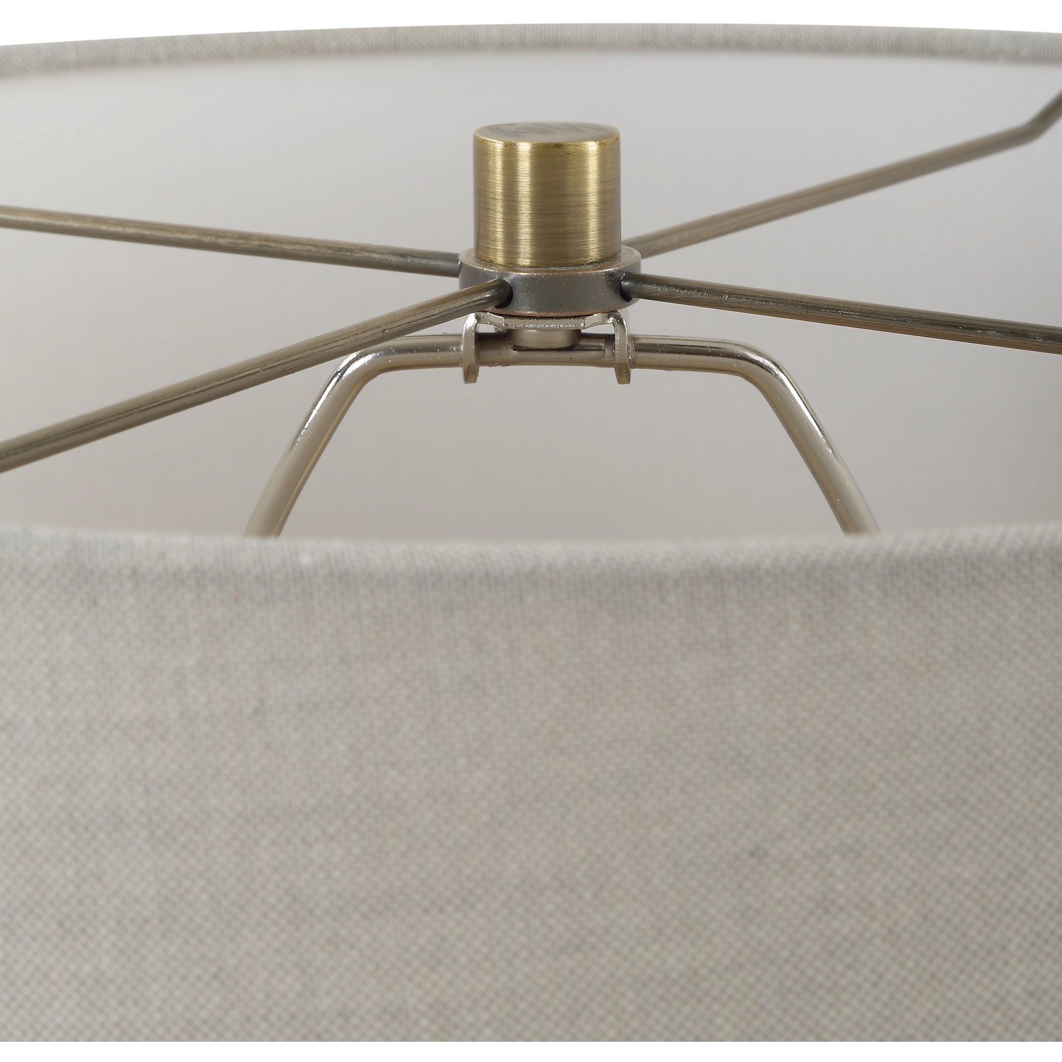 Rimini 24.25 inch 150.00 watt Matte Black Glaze with Rust Undertones and Brushed Antique Brass Table Lamp Portable Light