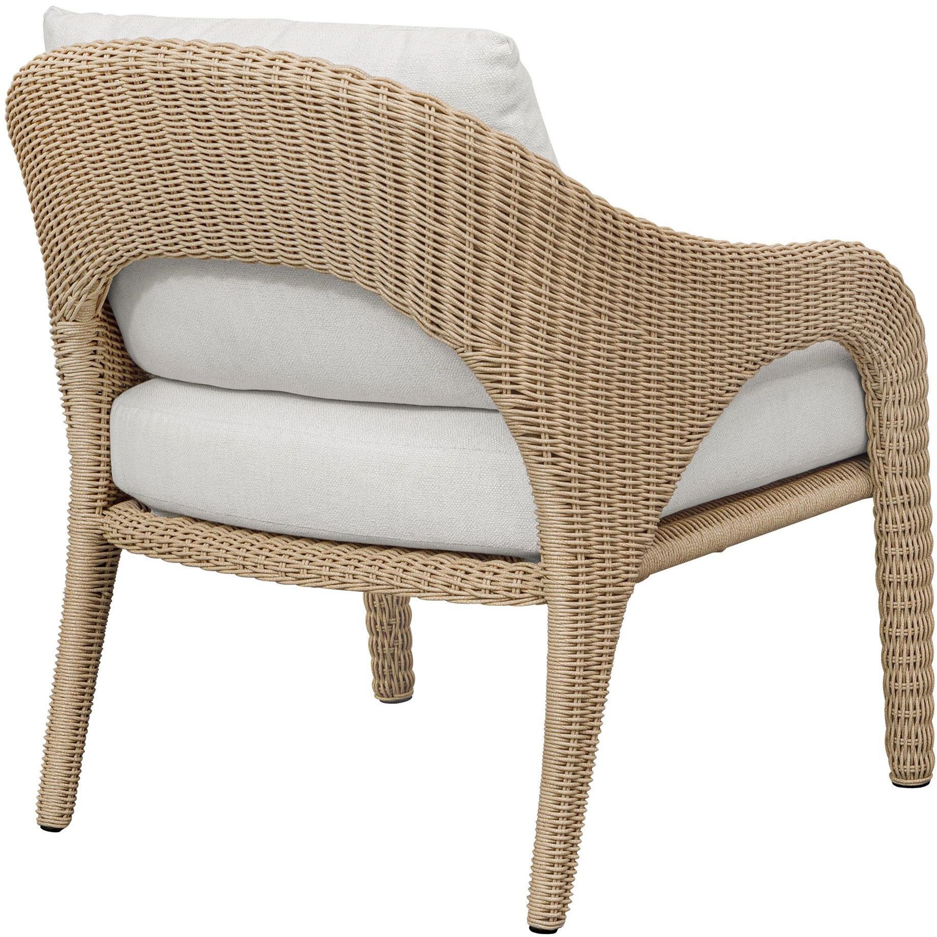 Kavali Natural Honey and Oyster White Outdoor Lounge Chair
