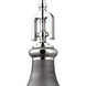 Rutherford 1 Light 9 inch Weathered Zinc with Polished Nickel Mini Pendant Ceiling Light