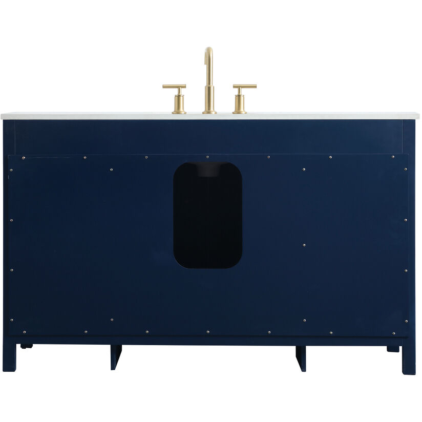 Irene 54 X 22 X 34 inch Blue Vanity Sink Set