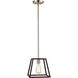 Adams 1 Light 9 inch Black and Brushed Nickel Pendant Ceiling Light