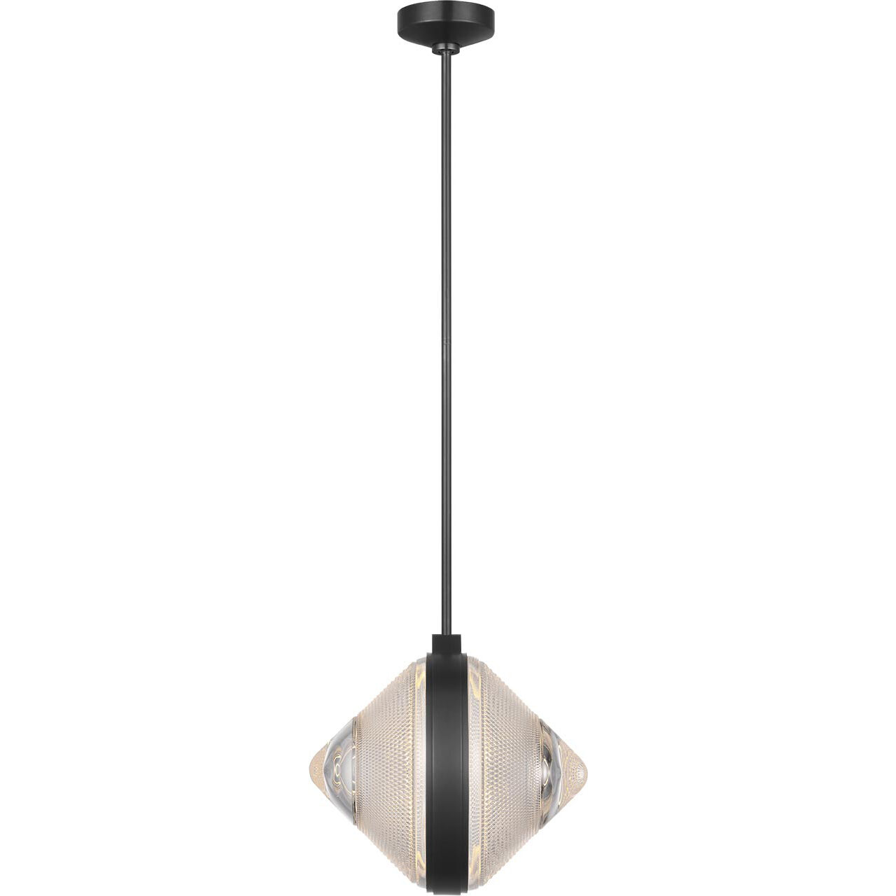 Waterford Copper Coast LED 15 inch Bronze Karo Cut Pendant Ceiling Light