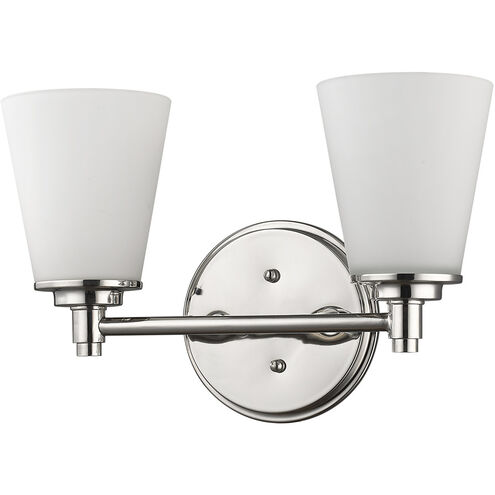 Conti 2 Light 15 inch Polished Nickel Vanity Light Wall Light