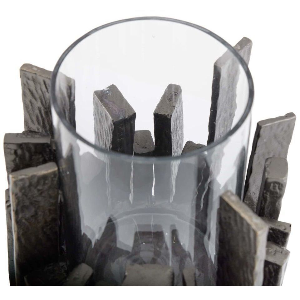 Salvator Antiqued Aluminum Hurricane