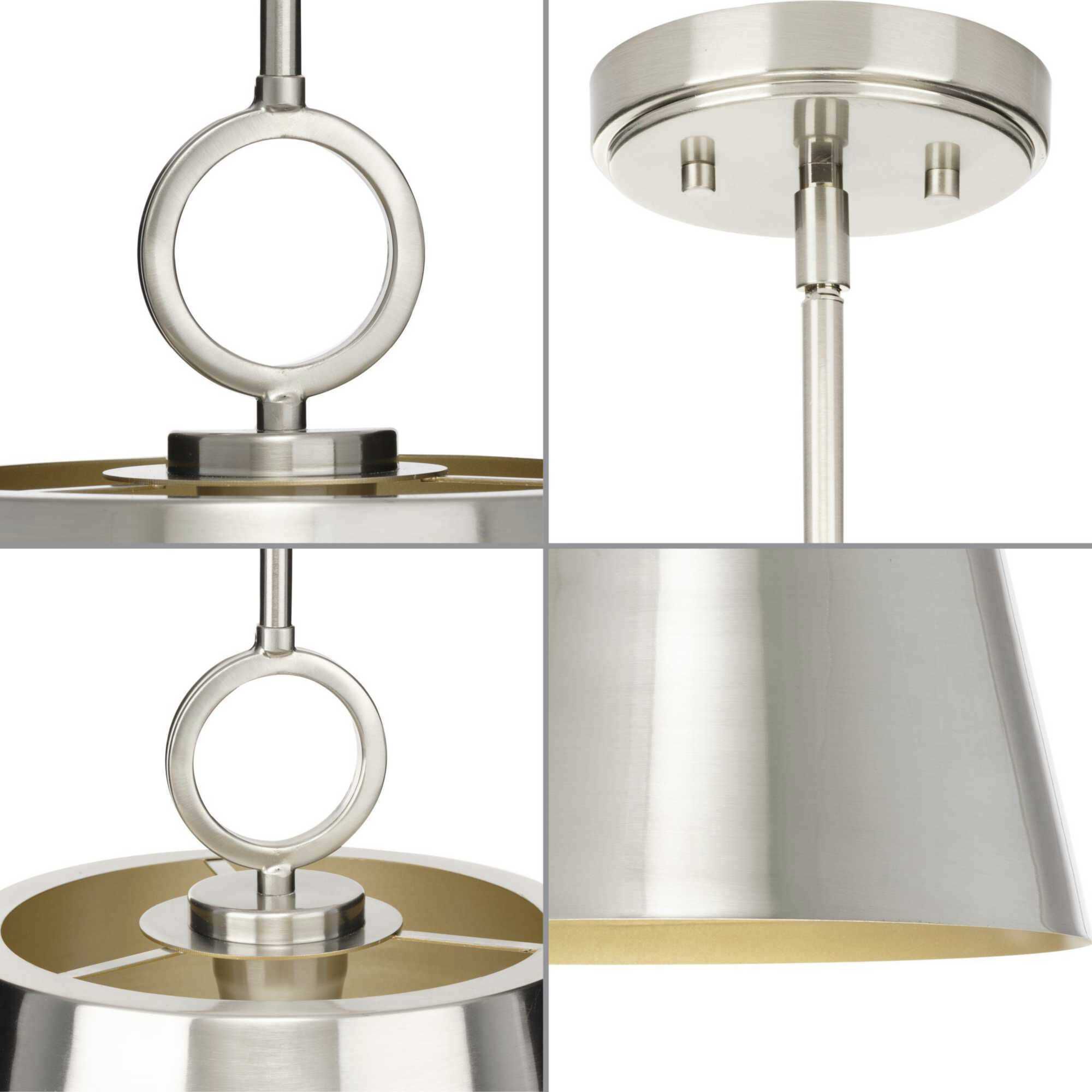 Parkhurst 1 Light 12 inch Brushed Nickel Pendant Ceiling Light