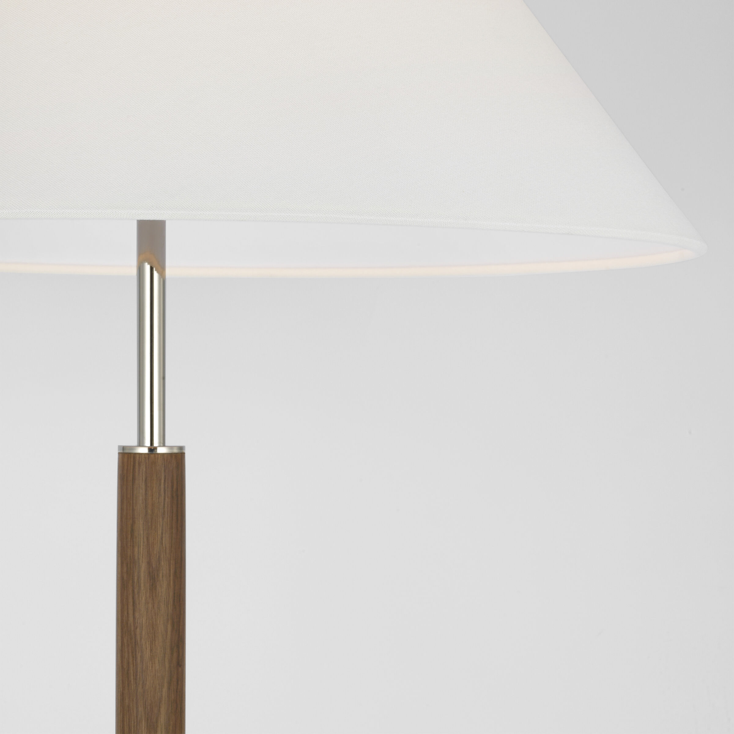 Ray Booth Amaya 28 inch 6.50 watt Polished Nickel and Walnut Table Lamp Portable Light