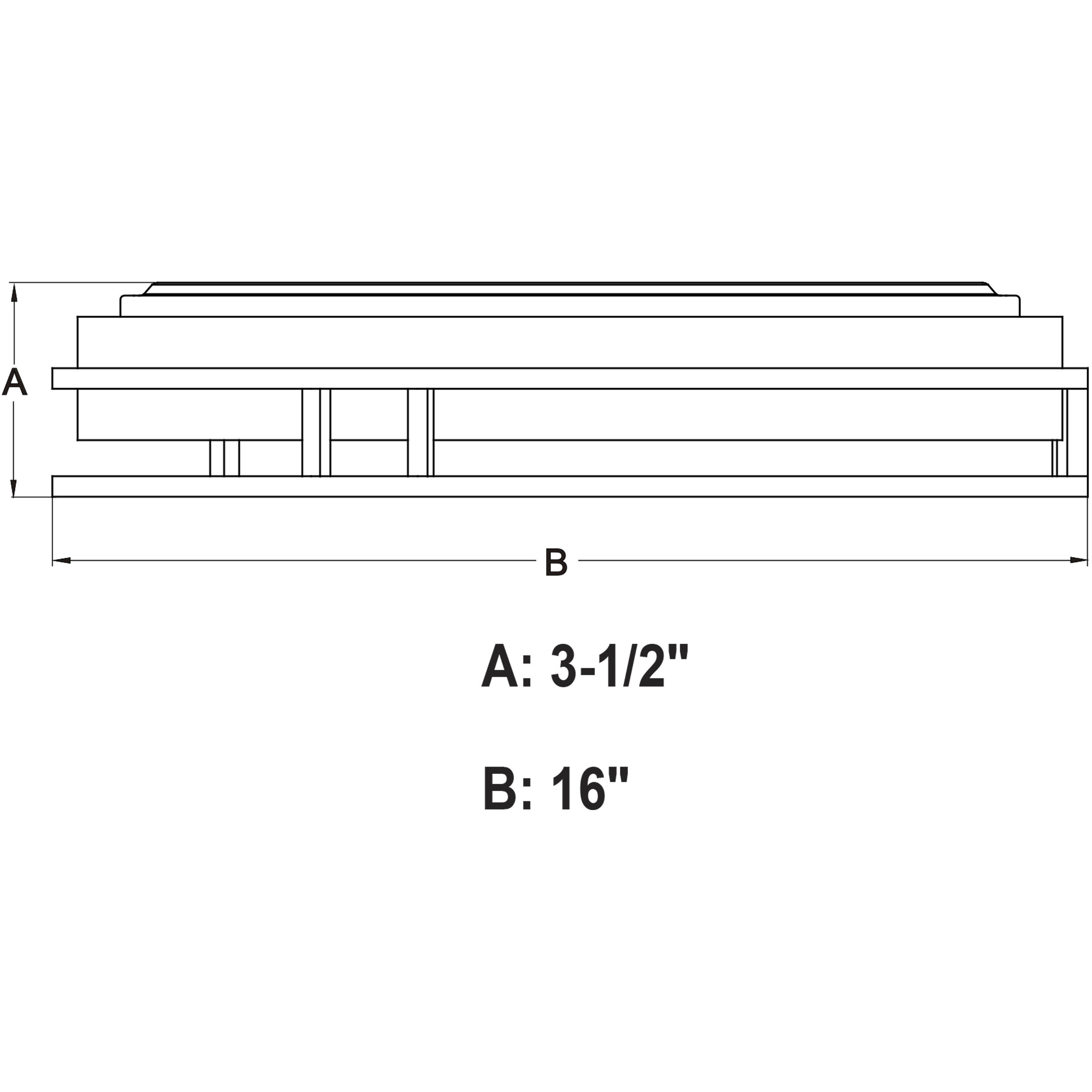 Northgate LED 16 inch Matte Black and Satin Gold Flush Mount Ceiling Light