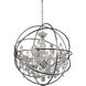 Canada 6 Light 24 inch Chrome Chandelier Ceiling Light
