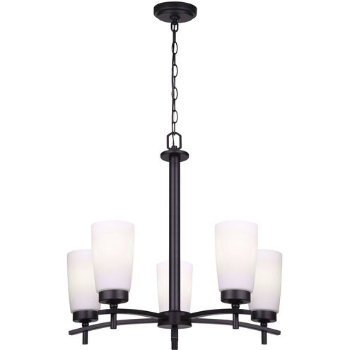 Portia 5 Light 22 inch Matte Black Chandelier Ceiling Light