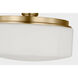 C&M by Chapman & Myers Fairfax 1 Light 11 inch Estate Brass Flush Mount Ceiling Light