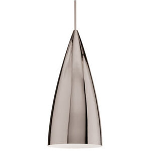 Quick Connect LED 4 inch Chrome Monopoint Pendant Ceiling Light in Brushed Nickel/Chrome