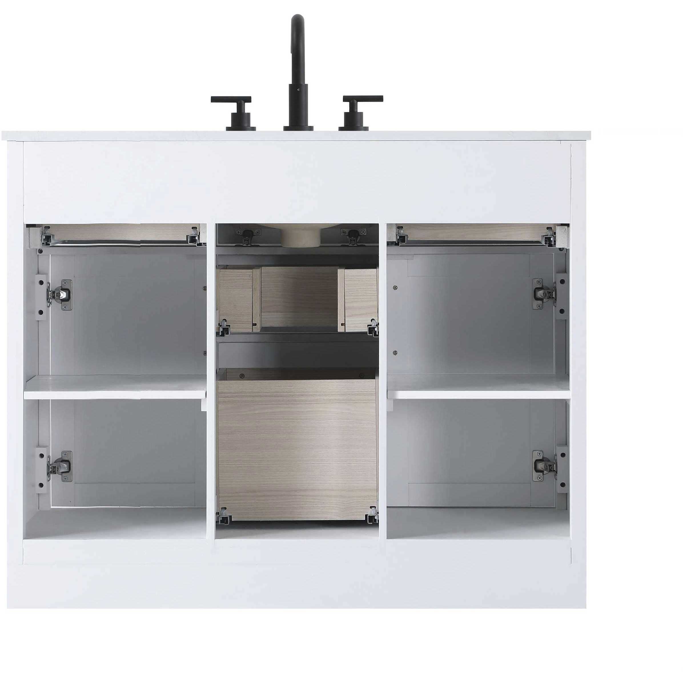 Alden 42 X 35 inch White Bathroom Vanity Cabinet