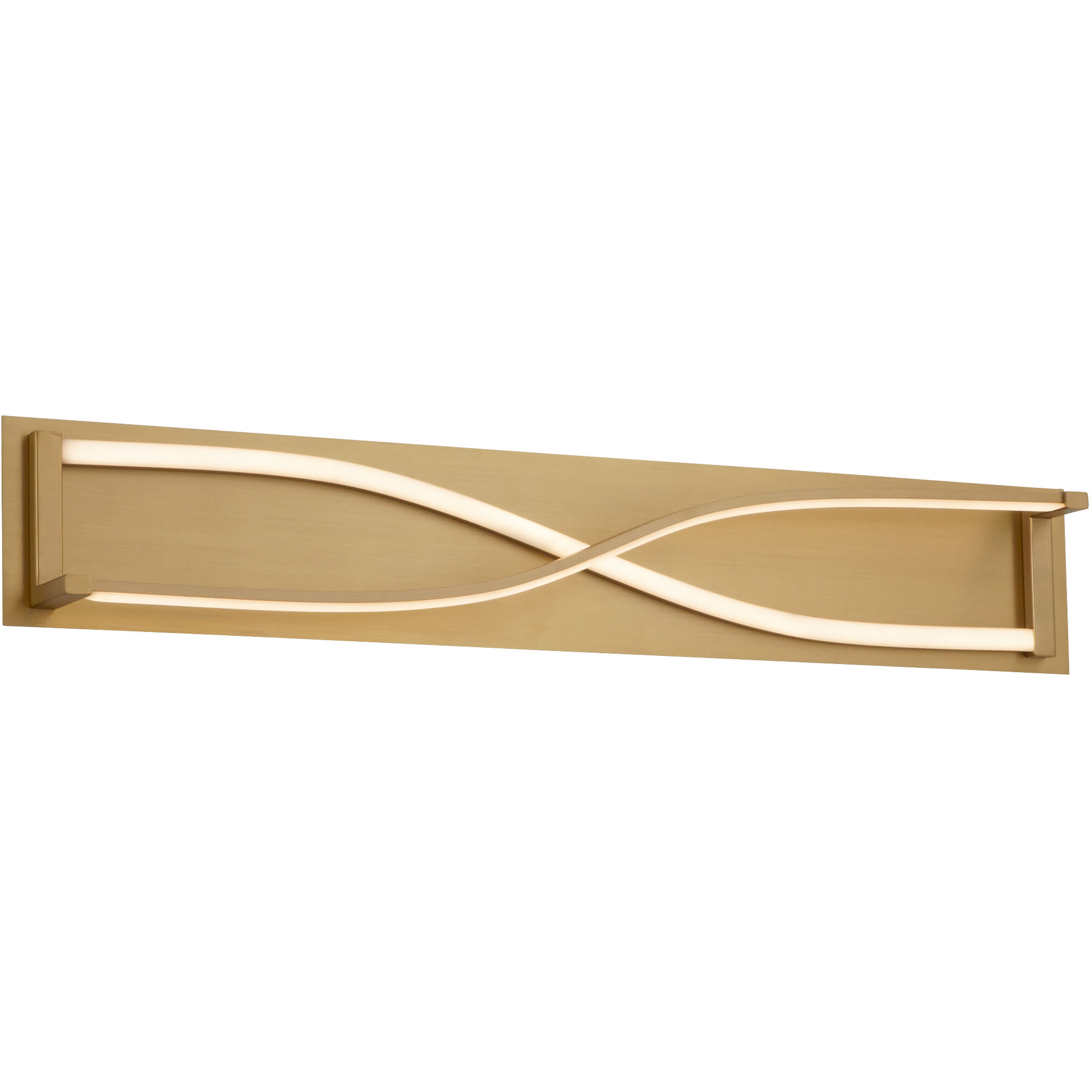 Hyperion 2 Light 34 inch Aged Brass Vanity Light Wall Light
