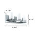 Abete 3 Light 18.42 inch Chrome Vanity Light Wall Light, White Glass