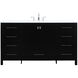 Irene 60 X 22 X 34 inch Black Vanity Sink Set