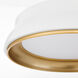 Legend Studio White and Brushed Brass 18 inch Shade Kit, LED Engine Sold Seperately