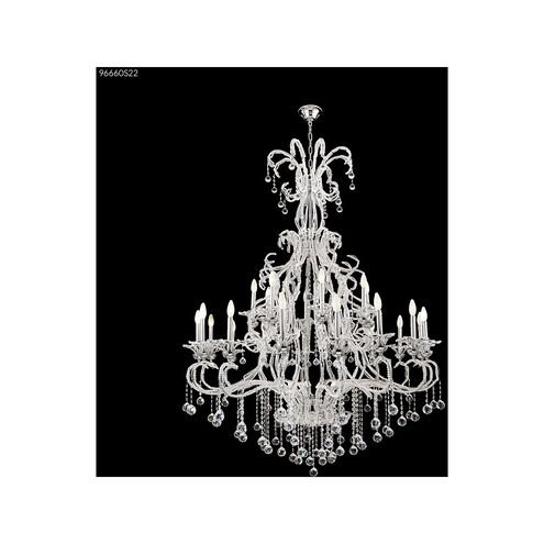 Pearl 28 Light 51 inch Silver Crystal Chandelier Ceiling Light
