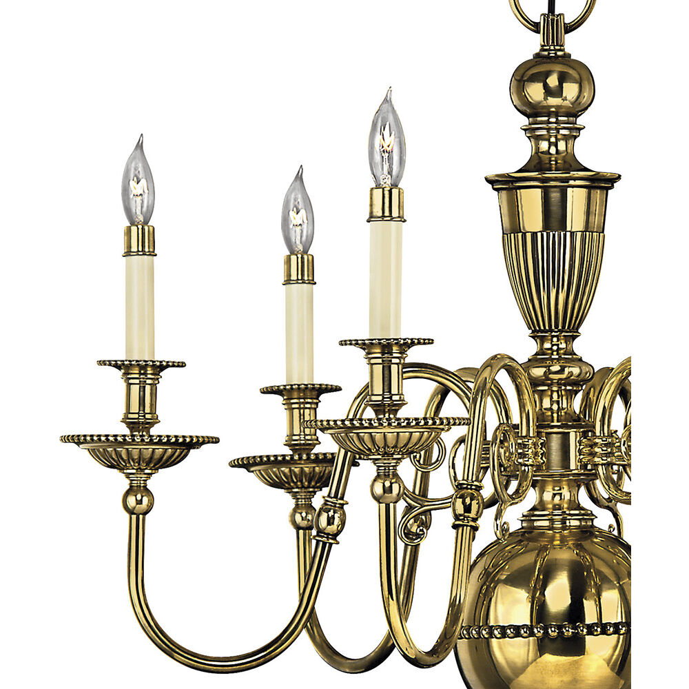 Cambridge 6 Light 29 inch Burnished Brass Indoor Chandelier Ceiling Light