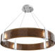 Parallel LED 32.7 inch Classic Silver Chandelier Ceiling Light in Bronze Granite, 2700K LED, Ring
