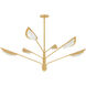 Levin 6 Light 54 inch Aged Brass Chandelier Ceiling Light