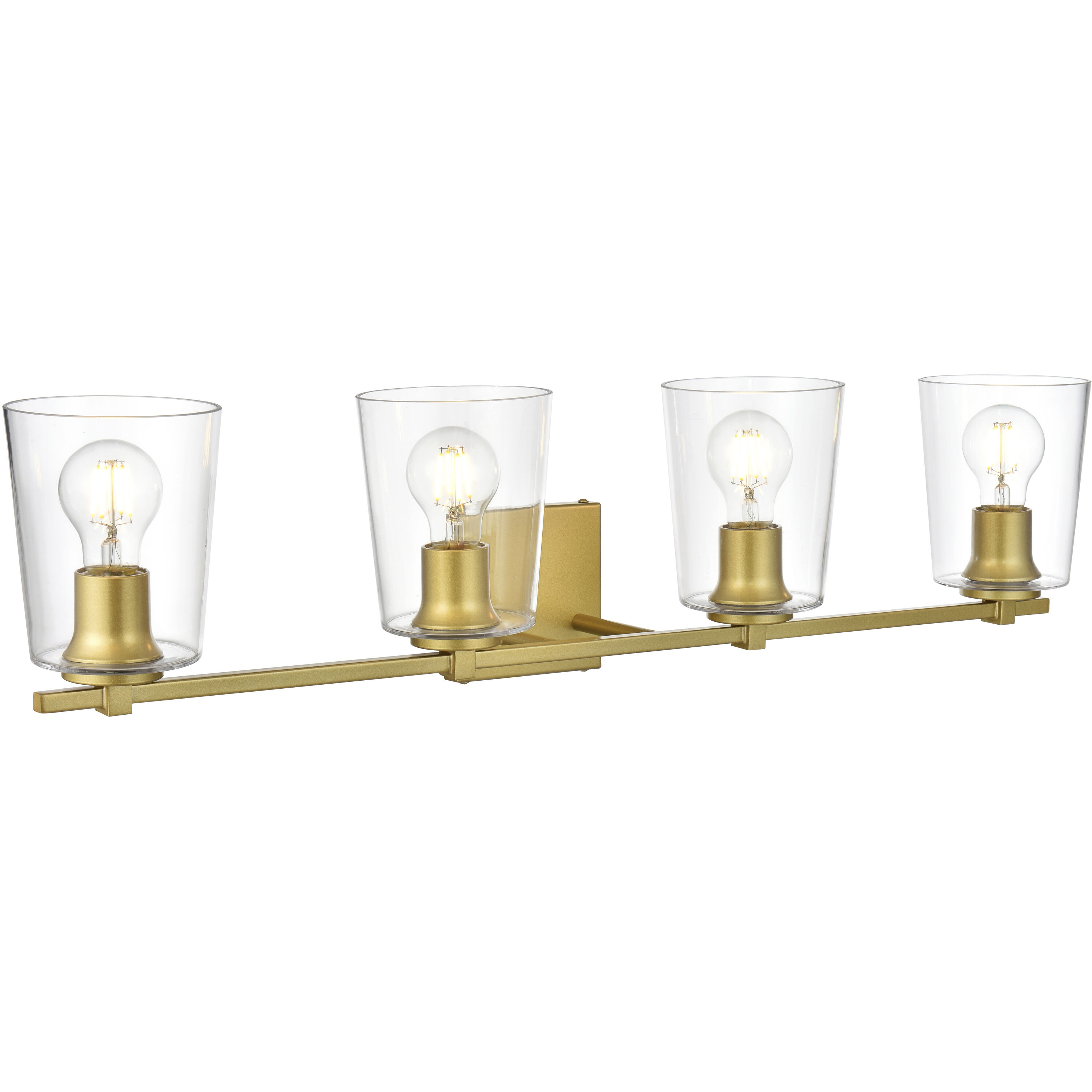 Kacey 4 Light 33 inch Brass Bath Sconce Wall Light