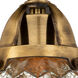 Nouveau 2 Chatham LED 6 inch Black Antique Brass Semi-Flush Mount Ceiling Light in Mercury Glass
